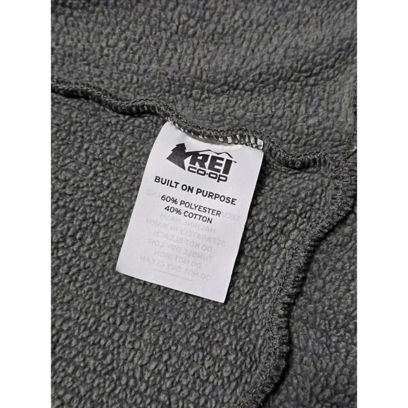 REI Co Op Womens L Midweight Waffle Fleece Jacket Full Zip Zip Pockets Mock Neck - Picture 11 of 16